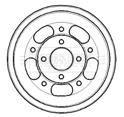  BBR7177 BORG & BECK Тормозной барабан