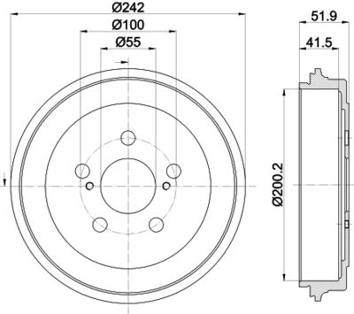  MBD439 MINTEX Тормозной барабан