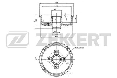  BS5544 ZEKKERT Тормозной барабан