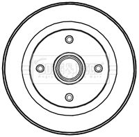  BBR7208 BORG & BECK Тормозной барабан