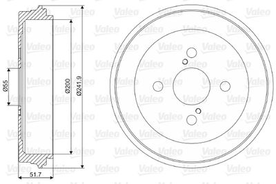  237031 VALEO Тормозной барабан