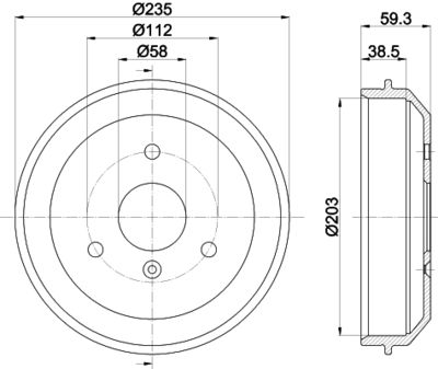  MBD241 MINTEX Тормозной барабан