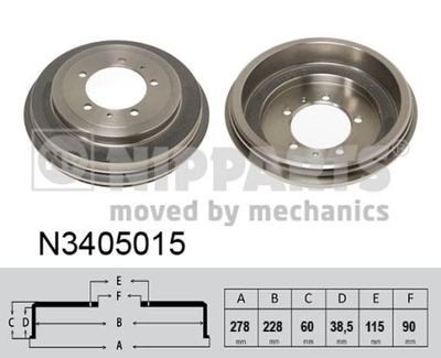  N3405015 NIPPARTS Тормозной барабан