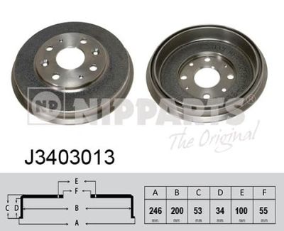  J3403013 NIPPARTS Тормозной барабан