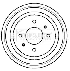  BBR7053 BORG & BECK Тормозной барабан