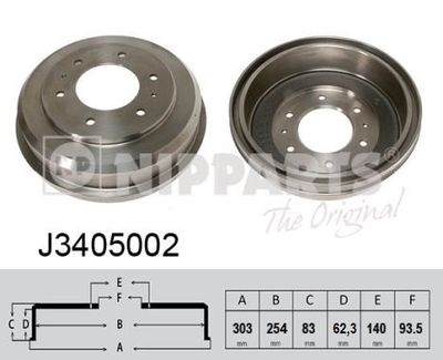  J3405002 NIPPARTS Тормозной барабан