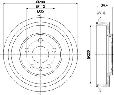  8DT355302561 HELLA Тормозной барабан