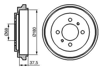  0986477119 BOSCH Тормозной барабан