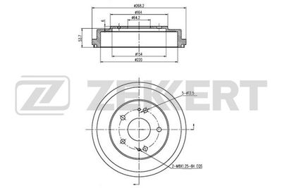  BS5156 ZEKKERT Тормозной барабан