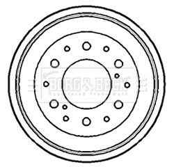  BBR7038 BORG & BECK Тормозной барабан
