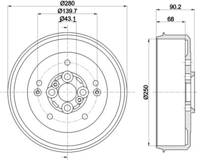  MBD278 MINTEX Тормозной барабан