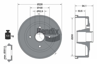  BDM1058 BENDIX Braking Тормозной барабан