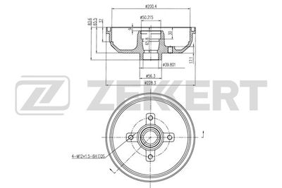  BS5565 ZEKKERT Тормозной барабан