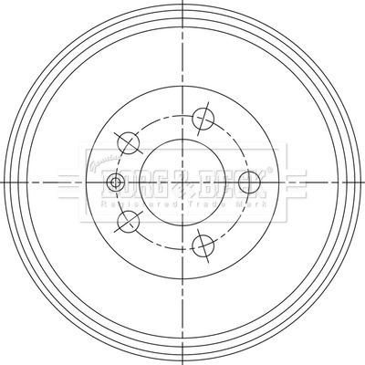  BBR7283 BORG & BECK Тормозной барабан