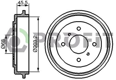  50200059 PROFIT Тормозной барабан