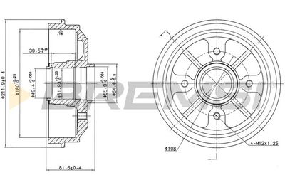  CR5467 BREMSI Тормозной барабан