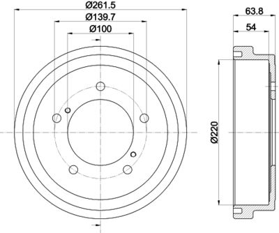  MBD357 MINTEX Тормозной барабан