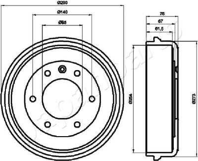  TA0410 JAPANPARTS Тормозной барабан