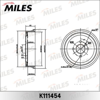  K111454 MILES Тормозной барабан