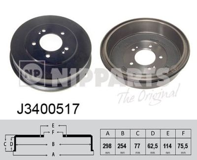  J3400517 NIPPARTS Тормозной барабан