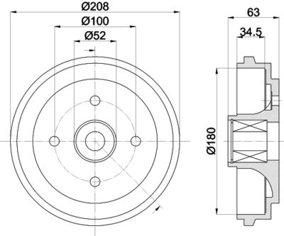  MBD292 MINTEX Тормозной барабан