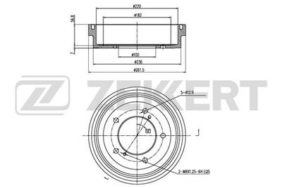  BS5536 ZEKKERT Тормозной барабан