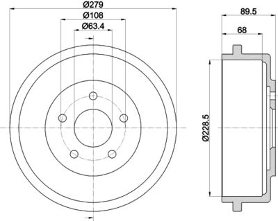  MBD260 MINTEX Тормозной барабан