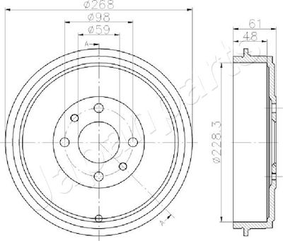  TA0613 JAPANPARTS Тормозной барабан