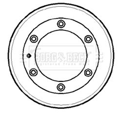  BBR7110 BORG & BECK Тормозной барабан