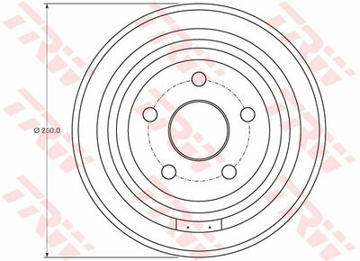 DB4407 TRW Тормозной барабан