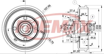  BD8009KT FREMAX Тормозной барабан