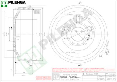  6009 PILENGA Тормозной барабан