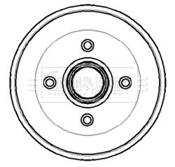  BBR7014 BORG & BECK Тормозной барабан