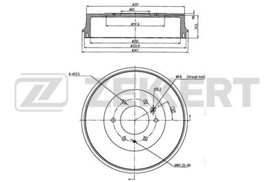  BS5526 ZEKKERT Тормозной барабан