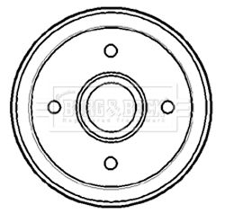  BBR7144 BORG & BECK Тормозной барабан