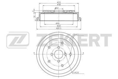  BS6063 ZEKKERT Тормозной барабан