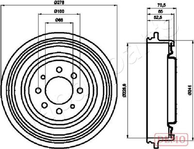  TA0703C JAPANPARTS Тормозной барабан