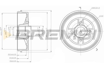  CR5396 BREMSI Тормозной барабан