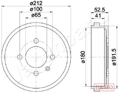  TA0912C JAPANPARTS Тормозной барабан