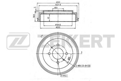  BS5538 ZEKKERT Тормозной барабан