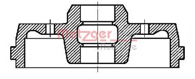  BT1046 METZGER Тормозной барабан