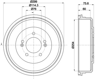  MBD423 MINTEX Тормозной барабан