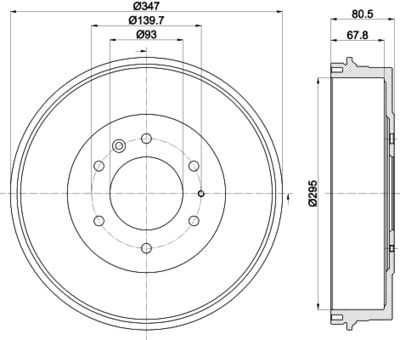  MBD334 MINTEX Тормозной барабан