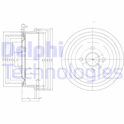  BF103 DELPHI Тормозной барабан