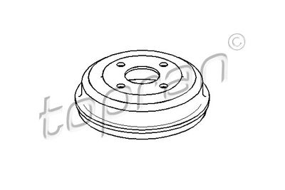  300587 TOPRAN Тормозной барабан