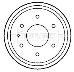  BBR7184 BORG & BECK Тормозной барабан