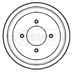  BBR7112 BORG & BECK Тормозной барабан