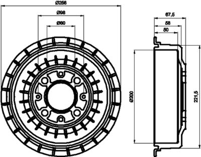  94015600 TEXTAR Тормозной барабан