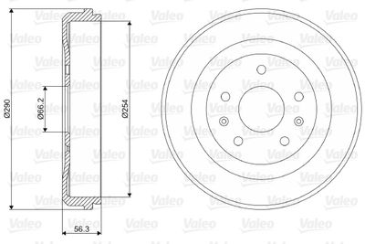  237074 VALEO Тормозной барабан