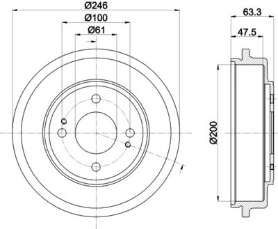  MBD349 MINTEX Тормозной барабан